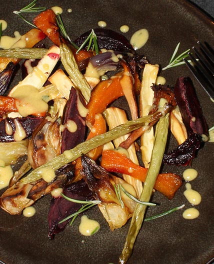 Roasted Vegetables With Maille Mustard Sauce