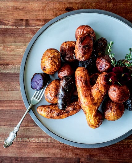 WHEY-POACHED POTATOES