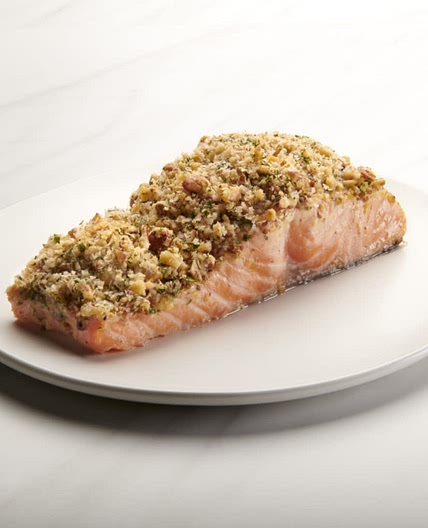parmesan & nut crusted salmon