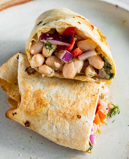White bean quinoa burritos 