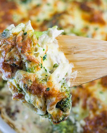 Keto Chicken Cheese Broccoli Casserole