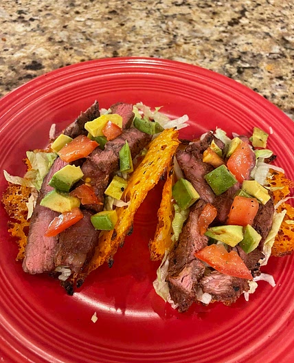 Grilled Steak Tacos with Cheese Shells