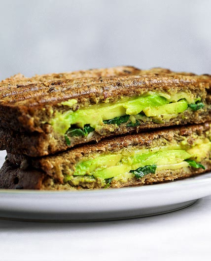 Vegan Avocado Pesto Grilled Cheese - UK Health Blog - Nadia's Healthy Kitchen