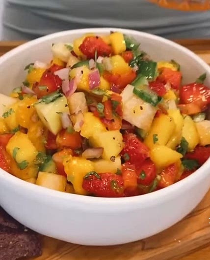 Mango Strawberry Jicama salsa