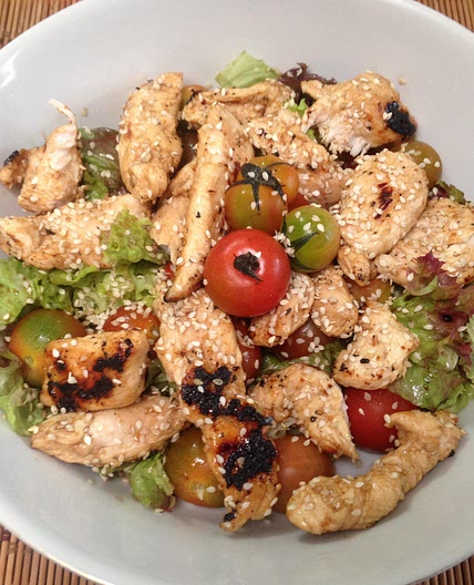 Receita de Salada de frango agridoce