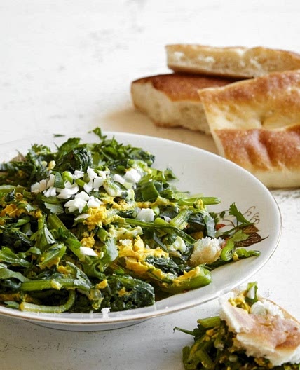 Greens	with	Eggs
