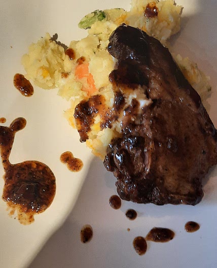 Mash Potatoes and Garlic honey Glazed Lamb Chops