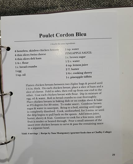 Poulet Cordon Bleu
