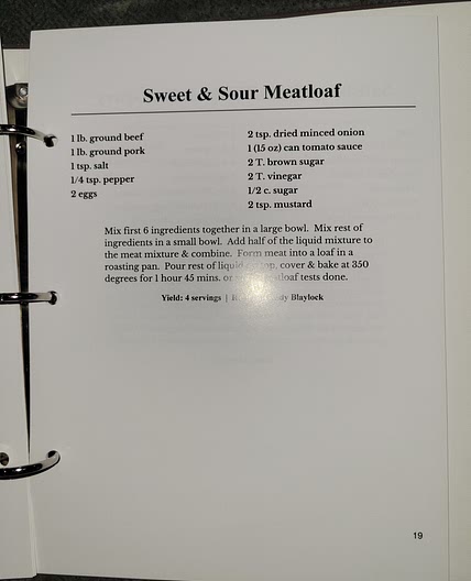 Sweet and Sour Meatloaf
