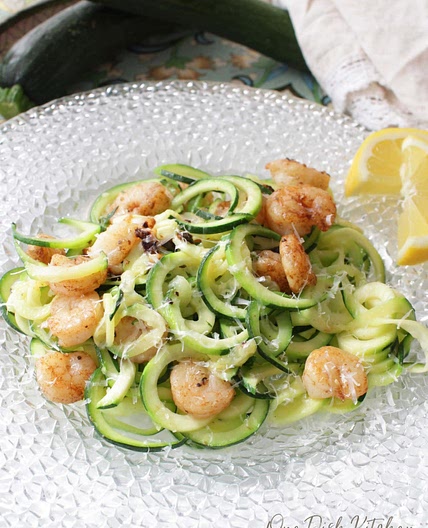 Zucchini Noodles With Shrimp For One