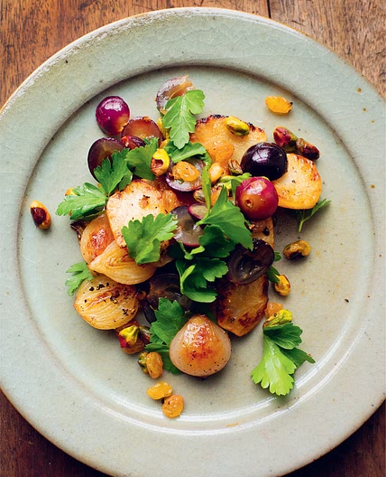 JERUSALEM ARTICHOKES, PISTACHIOS, GRAPES