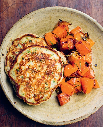 PUMPKIN, ONIONS, ROSEMARY. PARSLEY, PARMESAN, EGGS