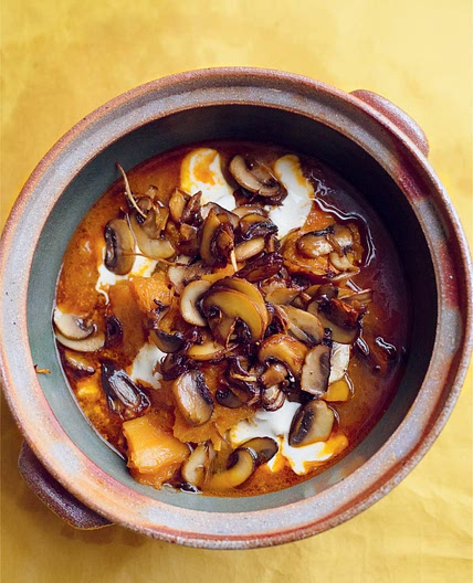 MUSHROOMS, BUTTERNUT, SOURED CREAM