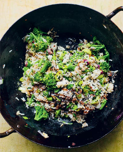 RICE, BROCCOLI, PAK CHOI