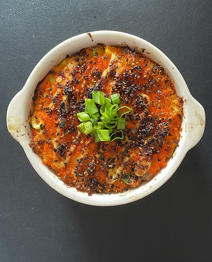 Salmon and Crab Meat Sushi Bake