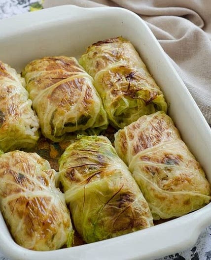 Rollitos primavera de col (repollo) verde