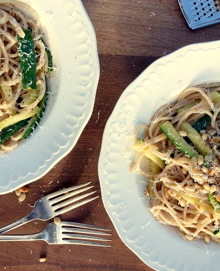 Courgette and Pine Nut Pasta