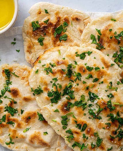 Gluten Free Naan Bread Recipe (vegan, dairy free, low FODMAP)