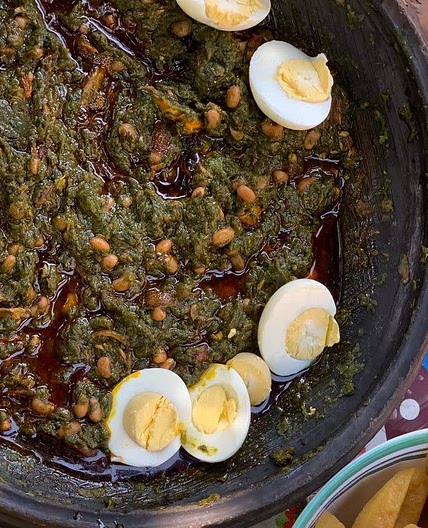 Ampesi and Kontomire Stew