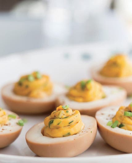 SOY SAUCE DEVILED EGGS WITH FIVE-SPICE