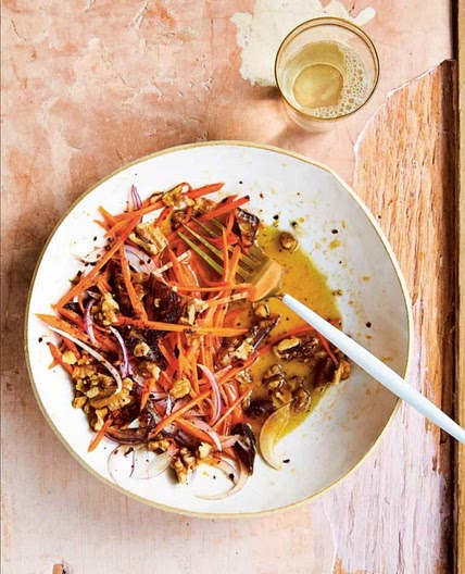 Raw Carrot Salad with Dates, Walnuts, and Aleppo
