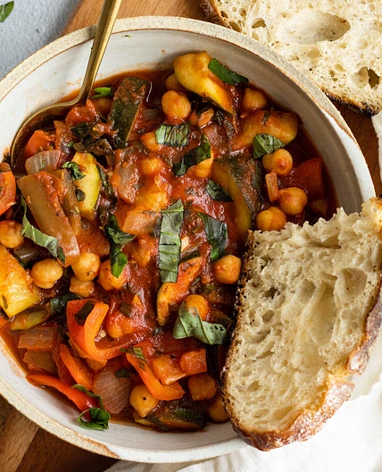Chickpea Ratatouille Without Eggplant