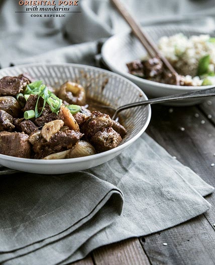 SLOW COOKED ORIENTAL PORK WITH MANDARINS