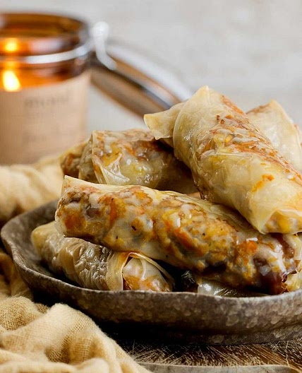 Oven Baked Rice Paper Rolls
