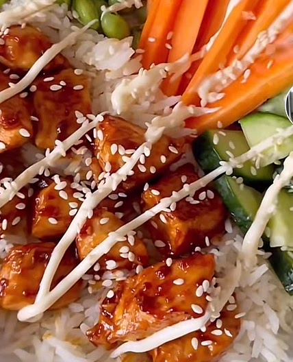 Teriyaki Sesame Chicken and Rice
