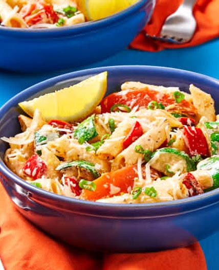 Roasted Zucccini, Bell Pepper, & Tomato Penne