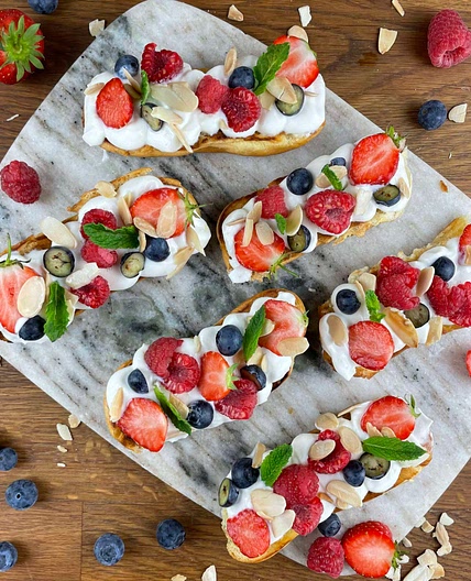 Whipped Ricotta and Berry on Brioche 