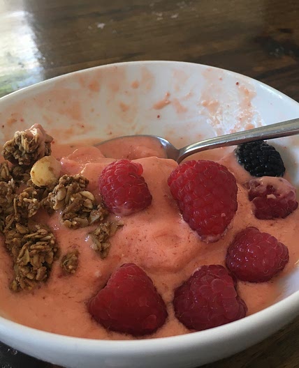 Mango and Strawberry Smoothie Bowl