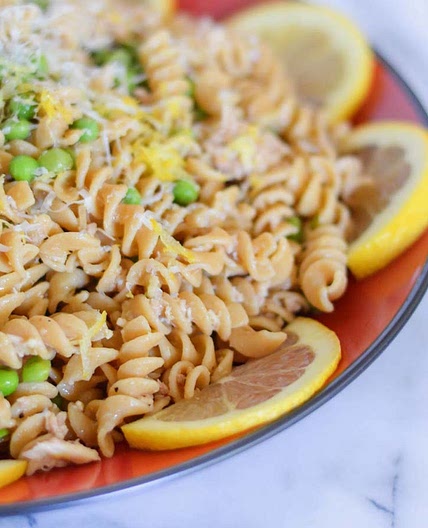 GARLIC LEMON TUNA PASTA w. CANNED TUNA
