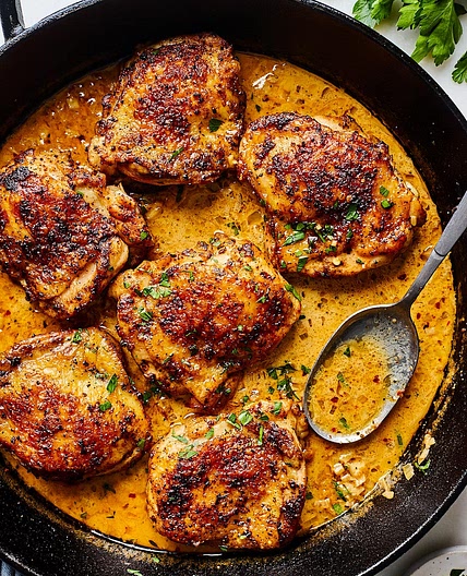 Easy Skillet Chicken Thighs