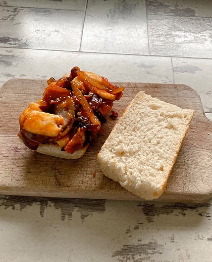 Sticky Halloumi & Salami