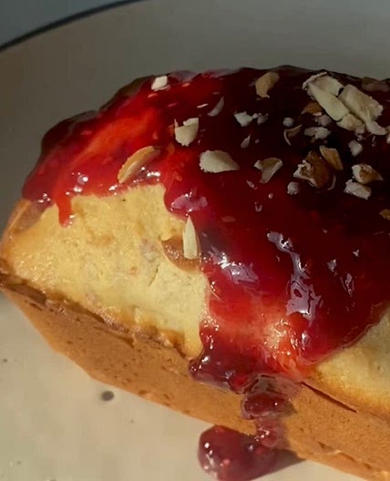 Almond Ricotta Loaf (w/ Raspberry Jam)