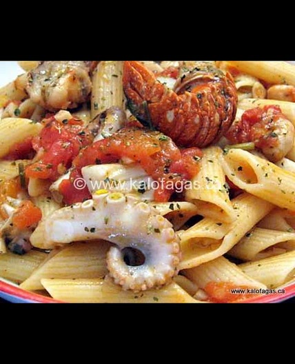 Seafood penne