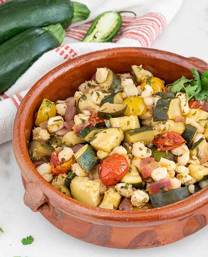 Summer Zucchini and Hominy