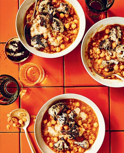 RED LENTIL FUL WITH SUMAC-ROASTED CAULIFLOWER