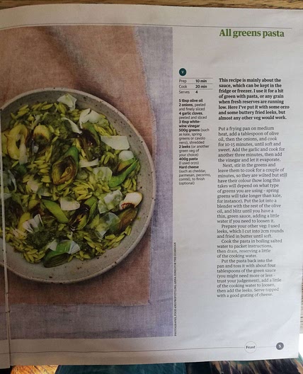 All greens pasta 