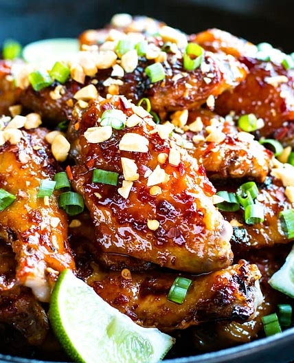 Baked Thai Chicken Wings Recipe - Evolving Table