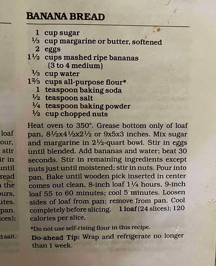 Betty Crocker Banana Bread