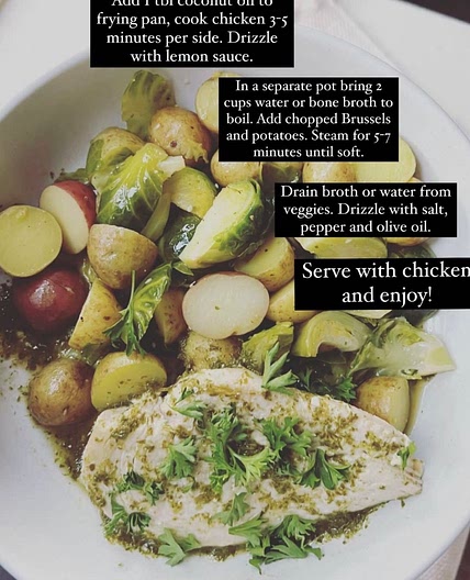 Chicken potatoes lemon