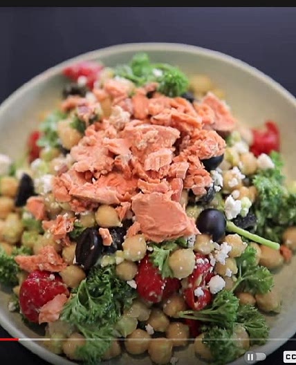 Salmon and chickpea salad
