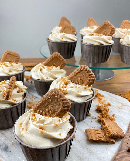 Triple Biscoff Cupcakes 