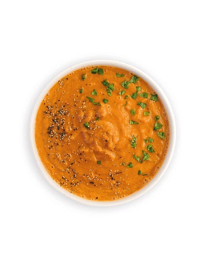 fresh tomato red lentil bisque