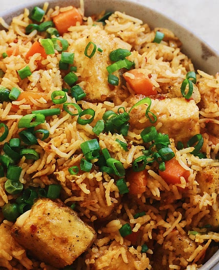 Schezwan Tofu Fried Rice