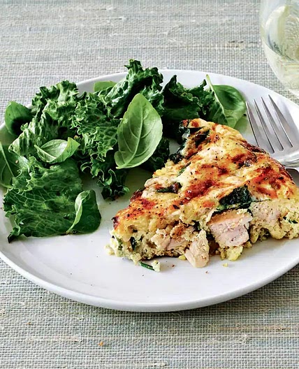 Recette de frittata au poulet, fromage et épinards | Coup de Pouce