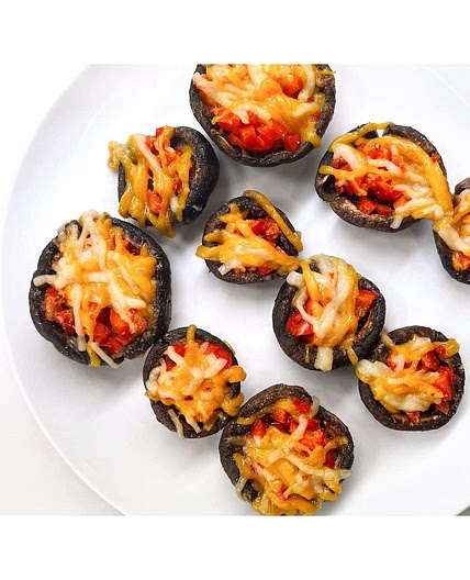 Simple Vegan Stuffed Mushrooms