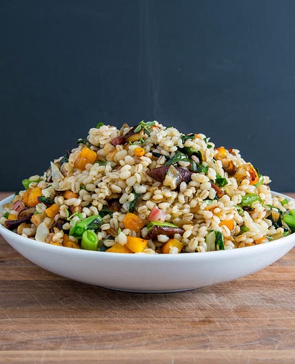 Pearl barley stir fried "rice"